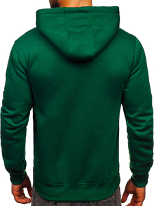 Sweat-shirt pour homme à capuche vert foncé kangourou Bolf 2009