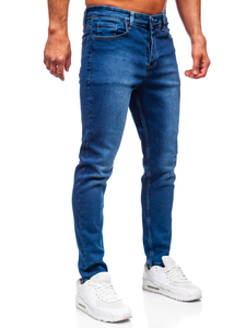 Homme Pantalon en jean slim fit Bleu foncé Bolf 6715