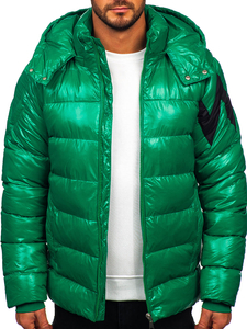 Homme Blouson matelassée d'hiver Vert Bolf 9981