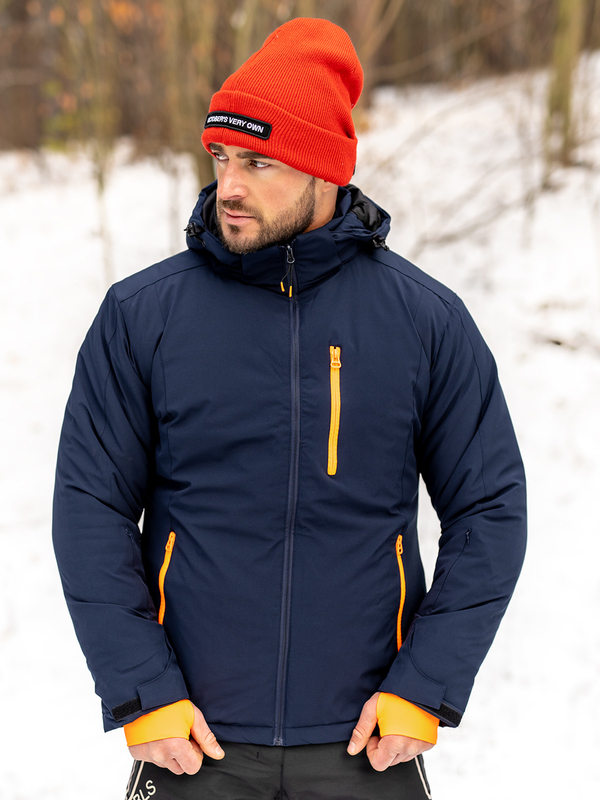 Blouson d'hiver sportif pour homme bleu foncé Bolf HH011