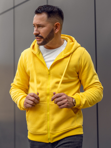 Sweat-shirt à capuche pour homme jaune Bolf 2008A