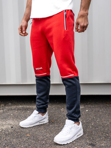 Pantalon de sport imprimé pour homme rouge Bolf AM85A