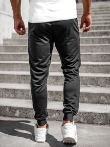 Homme Pantalon de jogging cargo Noir Bolf K10338A