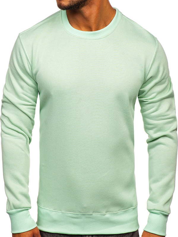 Sweat-shirt pour homme sans capuche menthe Bolf 2001