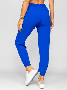 Pantalon de jogging en tissu pour femme bleu moyen Bolf W7322