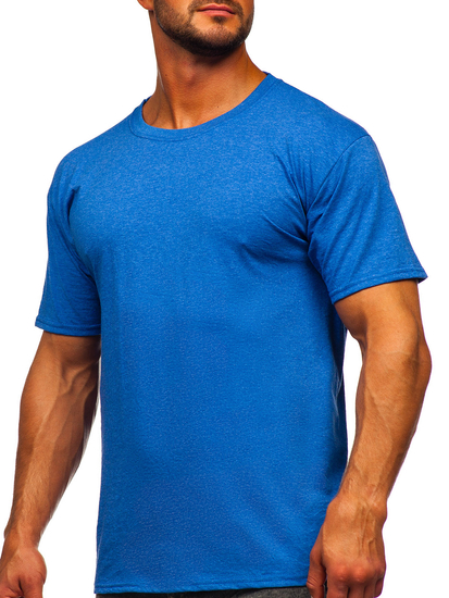 Homme T-shirt basic Bleu Bolf B10