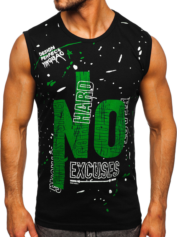 Débardeur imprimé noir Bolf 14825