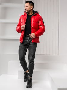 Homme Blouson d'hiver matelassé Rouge Bolf 5M3198