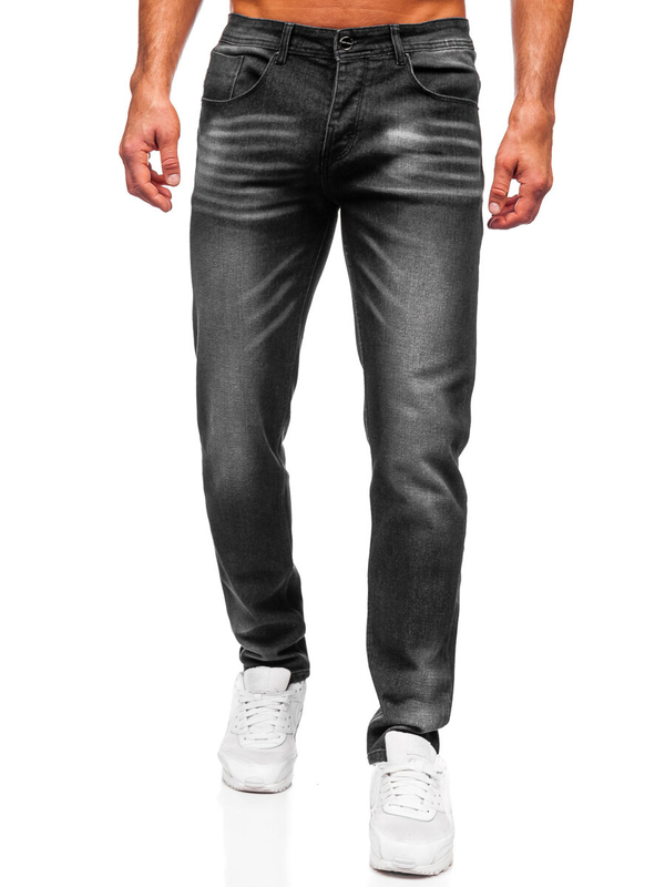 Homme Pantalon en jean regular fit Noir Bolf MP0199N