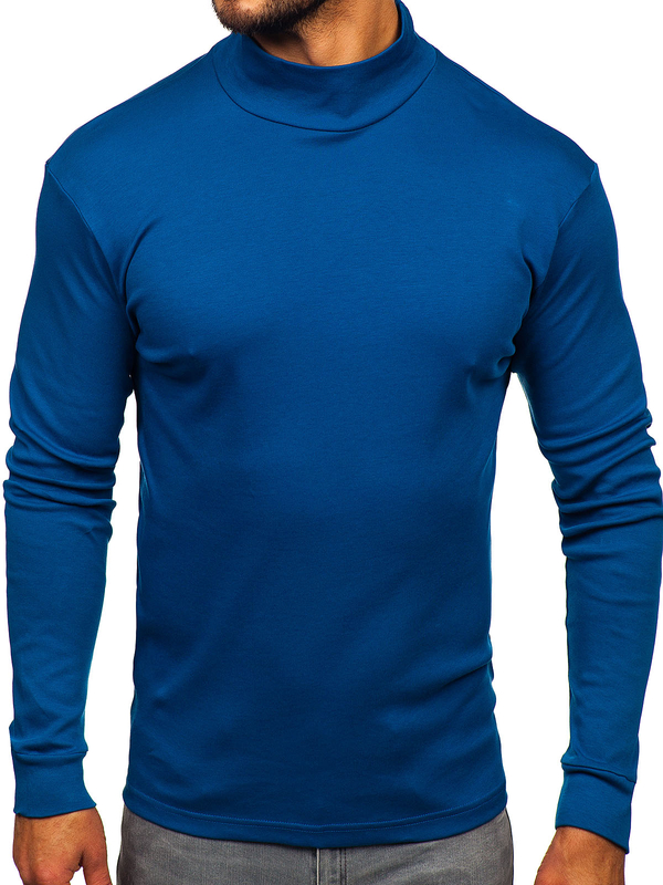 Homme Pull col polo Bleu foncé Bolf 534