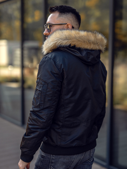 Blouson d'hiver pour homme noir Bolf 2129