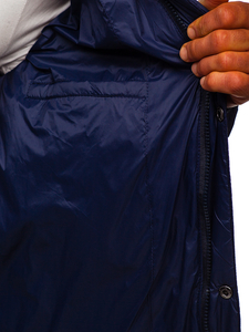 Blouson d'hiver matelassé pour homme bleu foncé Bolf 1161   