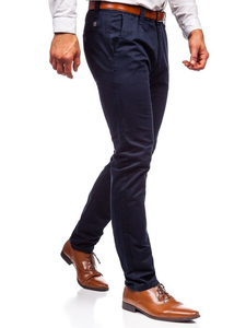 Pantalon chino pour homme bleu foncé Bolf KA6807-11