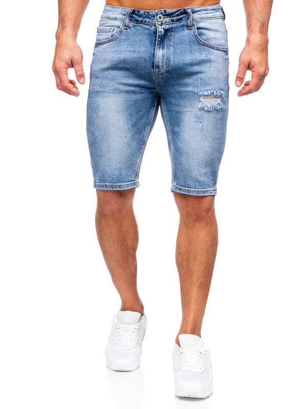Short en jean pour homme bleu Bolf KG3916