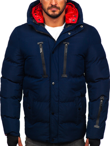Blouson d'hiver matelassé pour homme bleu foncé Bolf 5M771