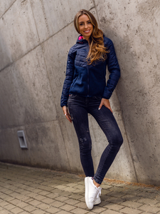 Sweat-shirt/veste sport bleu marine femme Bolf KSW4005A