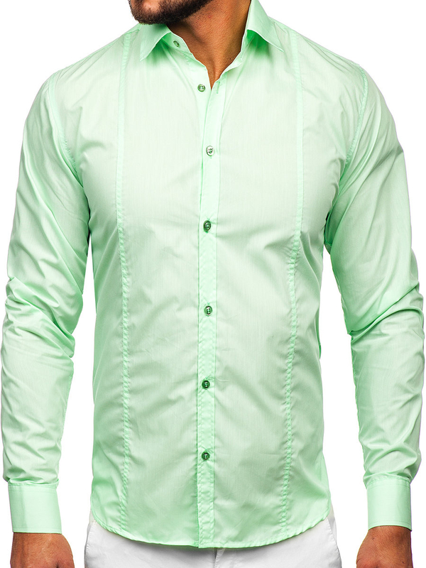 Homme Chemise élégante à manche longue Menthe Bolf 6944