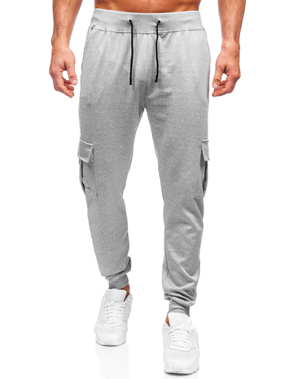 Homme Pantalon jogger cargo Gris Bolf 8K1130