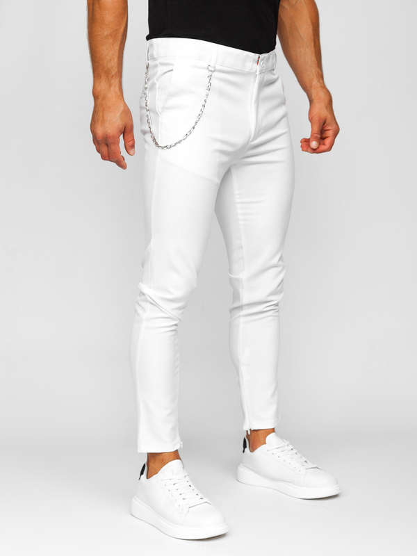 Homme Pantalon chino Blanc Bolf 0059