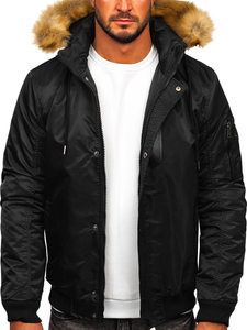 Blouson d'hiver pour homme noir Bolf 2129