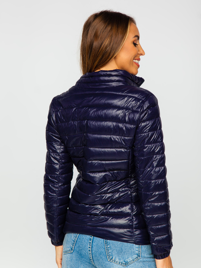 Blouson de transition matelassé pour femme bleu foncé Bolf 5M706