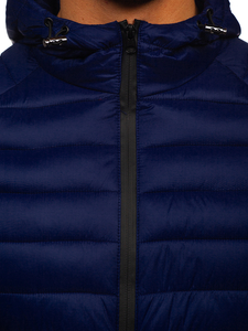 Blouson de transition matelassé pour homme bleu foncé Bolf 13021