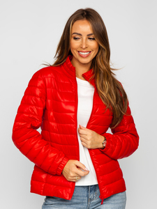 Blouson de transition matelassé pour femme rouge Bolf 5M706