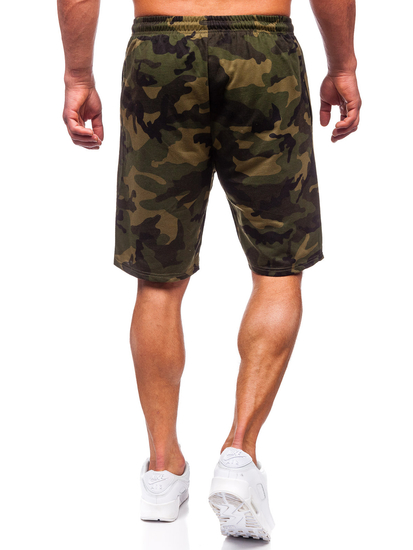 Pantalon court de sport camo pour homme kaki Bolf 8K283