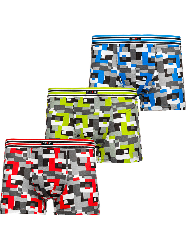 Boxer multicolore pour homme Bolf 1BE750-3P 3 PACK