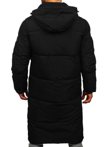Homme Blouson d'hiver longue matelassée Noir Bolf 91M9912