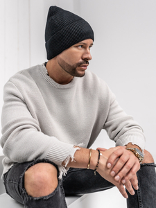 Homme Bonnet d'hiver chaud Noir Bolf 387045