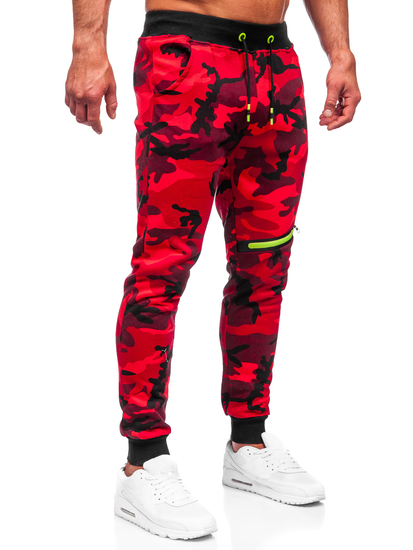 Pantalon de sport camo pour homme rouge Bolf KK04
