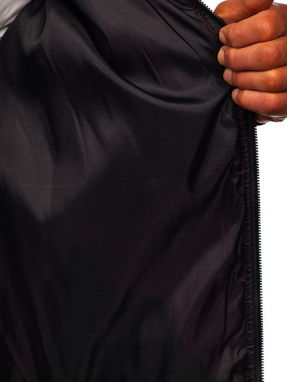 Blouson bomber de transition matelassé pour homme rouge Bolf MY-01A