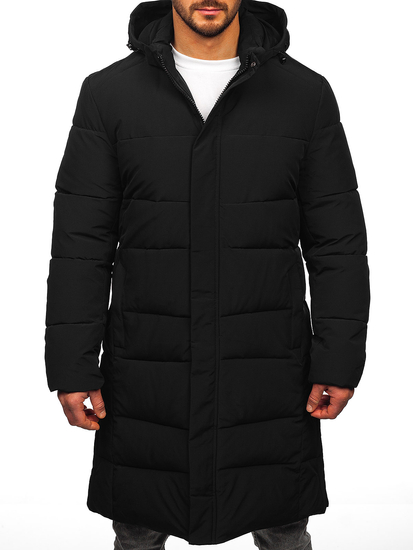 Homme Blouson d'hiver longue matelassée Noir Bolf 31M5009