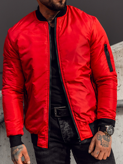 Blouson bomber de transition pour homme rouge Bolf AK95A