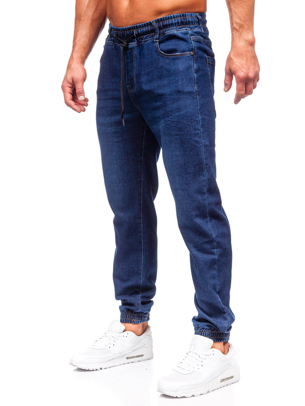 Homme Pantalon jogger en jean Bleu foncé Bolf 8130