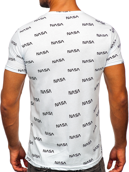 Tee-shirt imprimé pour homme blanc Bolf 14950