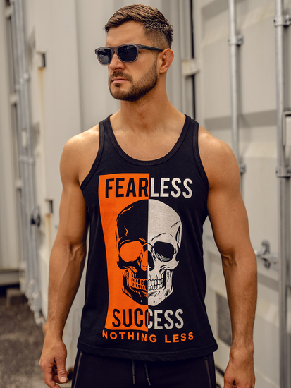 Homme Débardeur imprimé Noir Bolf 14841A