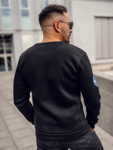 Homme Sweat-shirt avec imprimé Noir Bolf 146955A