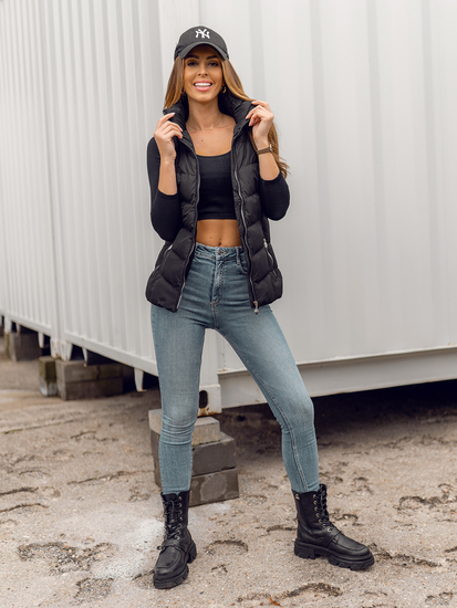 Gilet matelassé pour femme noir Bolf 5M719