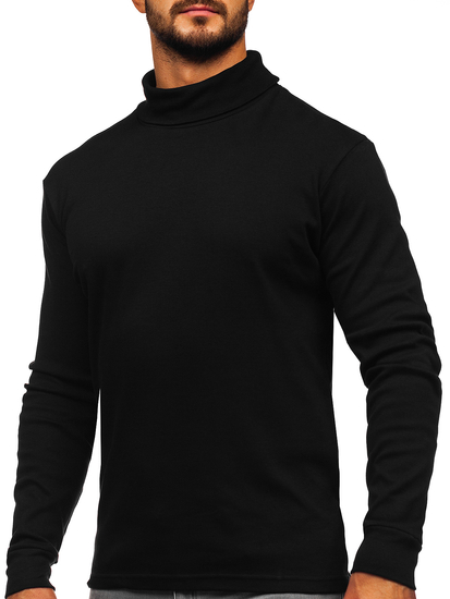 Homme Pull col polo basique Noir Bolf 535