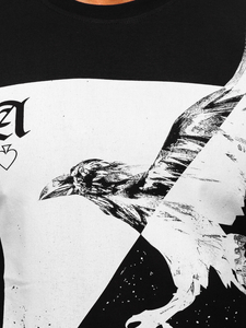 Tee-shirt manche longue imprimé pour homme noir Bolf 146741