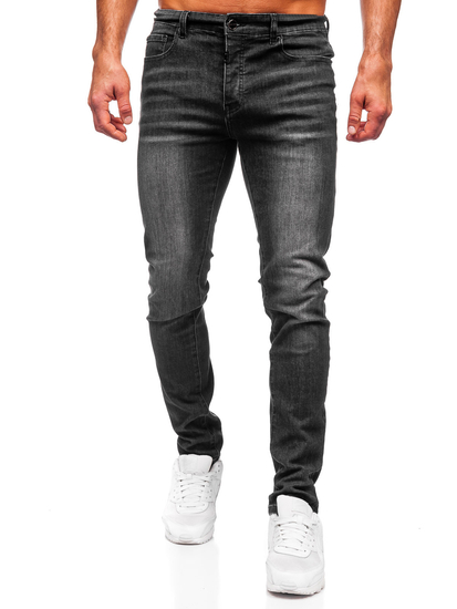 Homme Pantalon en jean slim fit Noir Bolf MP0141N