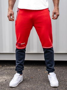 Pantalon de sport imprimé pour homme rouge Bolf AM85A