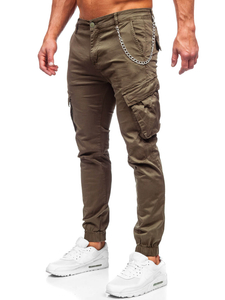 Homme Pantalon jogger cargo Khaki Bolf SK850