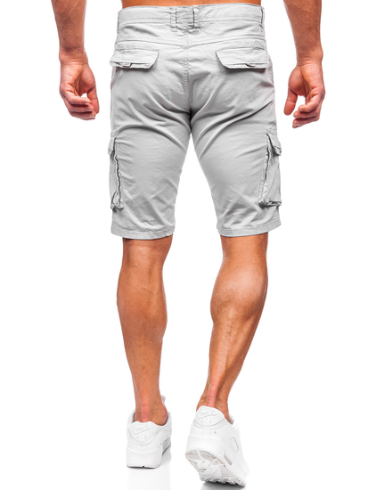 Short cargo en tissu pour homme gris Bolf J707
