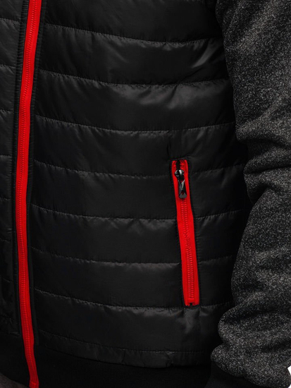 Le blouson de transition pour homme noir Bolf TY38