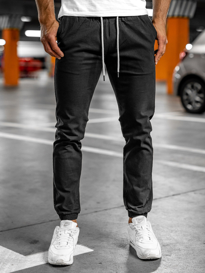 Pantalon jogger pour homme noir Bolf 1145