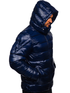 Homme Blouson matelassée d'hiver Bleu ciel Bolf 9981