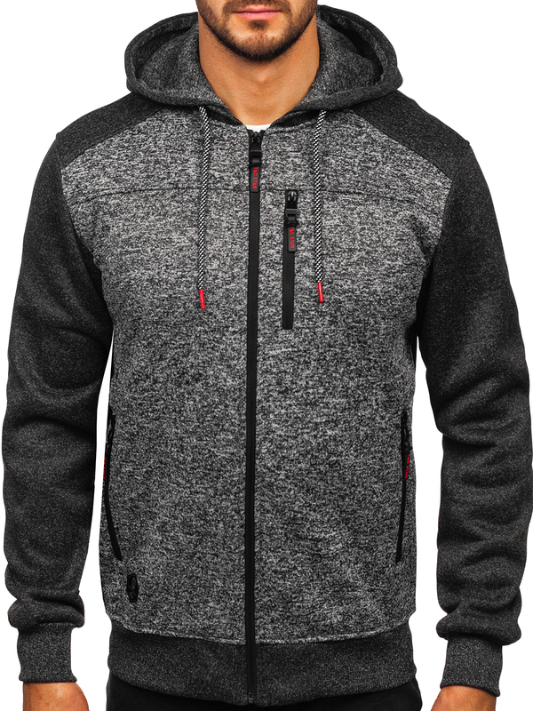 Homme Blouson de transition à capuche Graphite Bolf TC1219